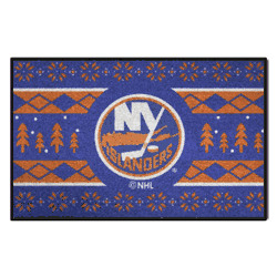 New York Islanders Holiday Sweater Starter Mat Accent Rug - 19in. x 30in.