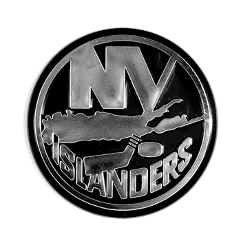 New York Islanders Molded Chrome Plastic Emblem