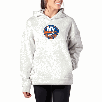 New York Islanders NHL Kadi Hoodie with Zipper Pockets Heather Grey XXL