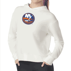 New York Islanders NHL Kadi Waffle Hoodie Coconut Cream Medium