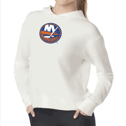 New York Islanders NHL Kadi Waffle Hoodie Coconut Cream Small