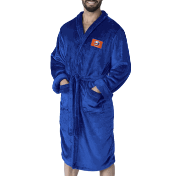 New York Islanders NHL Royal Blue Snipe L/XL Silk Touch Robe 26x47 Inches