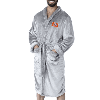 New York Islanders NHL White Snipe L/XL Silk Touch Robe 26x47 Inches