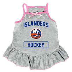 New York Islanders Pet Dress Grey Type Medium