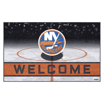 New York Islanders Rubber Door Mat - 18in. x 30in.