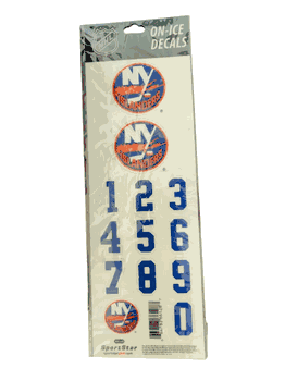 New York Islanders Sportstar Officially Licensed Authentic Center Ice NHL Hockey Helmet Decal Kit