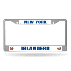 New York Islanders Standard Chrome Frame with Plastic Inserts 12" x 6" Car/Truck Auto Accessory