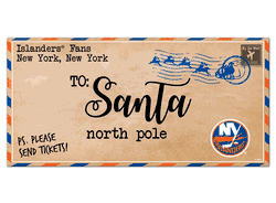 New York Islanders To Santa 6x12 Sign