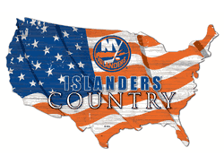 New York Islanders USA Shape Flag Cutout