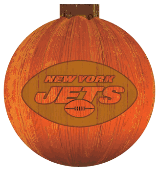 New York Jets 12 in. Halloween Pumpkin Sign