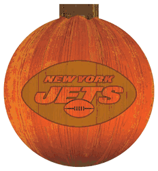 New York Jets 12 in. Halloween Pumpkin Sign