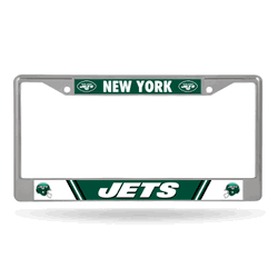 New York Jets  12" x 6" Chrome Frame With Decal Inserts