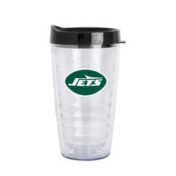 New York Jets 16oz Flipside Dbl Wall Clear Tumbler