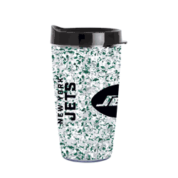 New York Jets 16oz Terrazzo Dbl Wall Clear Tumbler