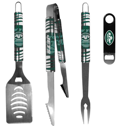New York Jets 3 pc BBQ Set and Bottle Opener