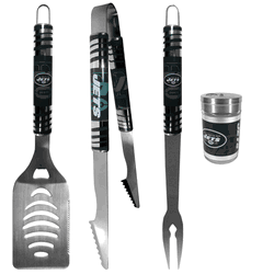New York Jets 3 pc Tailgater BBQ Set and Season Shaker