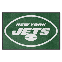 New York Jets 4X6 High-Traffic Mat with Durable Rubber Backing - Landscape Orientation