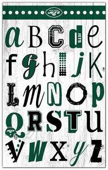 New York Jets Alphabet 11x19 Sign