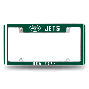 New York Jets Alternate Design All Over Chrome Frame