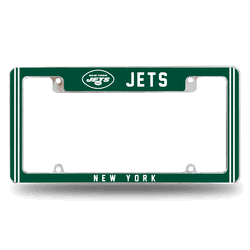 New York Jets Alternate Design All Over Chrome Frame