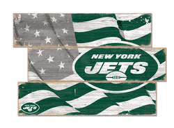 New York Jets American Flag 3 Plank
