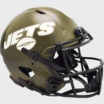 New York Jets  Authentic Speed Full Size Football Helmet SALUTE TO SERVICE