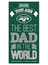 New York Jets Best Dad in the World 6x12 Sign