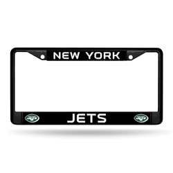 New York Jets  Black Chrome Frame with Plastic Inserts 12" x 6" Car/Truck Auto Accessory