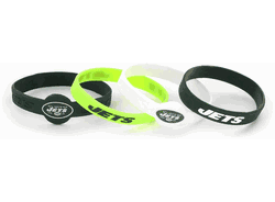 New York Jets Bracelets 4 Pack Silicone