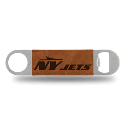 New York Jets Brown Laser Engraved Bar Blade