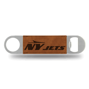 New York Jets Brown Laser Engraved Bar Blade