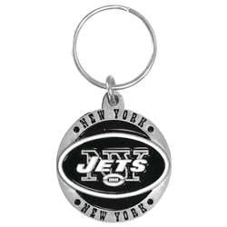 New York Jets Carved Metal Key Chain