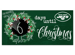 New York Jets Chalk Christmas Countdown 6x12 Sign