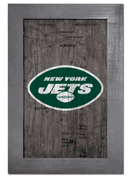 New York Jets City Map 11x19 Sign