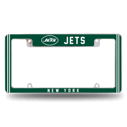 New York Jets Classic 12" x 6" Chrome All Over Automotive License Plate Frame