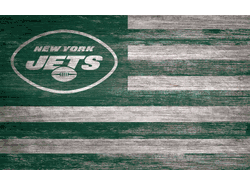 New York Jets Distressed Flag 11x19