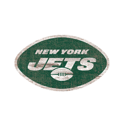 New York Jets Distressed Logo Cutout Sign