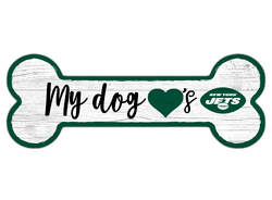 New York Jets Dog Bone 6x12 Sign