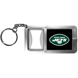 New York Jets Flashlight Key Chain with Bottle Opener