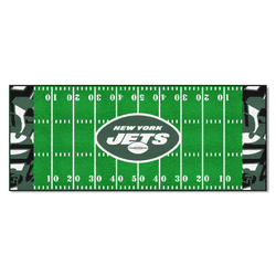 New York Jets Football Field Runner Mat - 30in. x 72in. XFIT Design