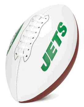 New York Jets Franklin NFL Team Signature Autograph White Panel Football
