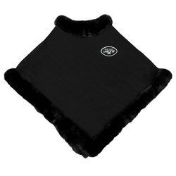 New York Jets Fur Trim Poncho