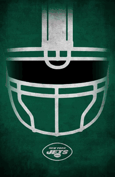 New York Jets Ghost Helmet 17x26
