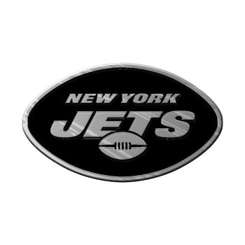 New York Jets Molded Chrome Plastic Emblem