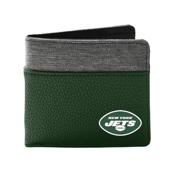 New York Jets Pebble BiFold Wallet GREN