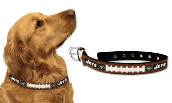 New York Jets Pet Collar Leather Size Large CO