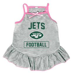 New York Jets Pet Dress Grey Type Medium
