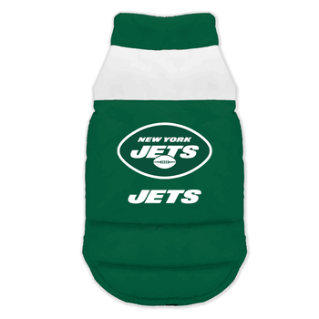New York Jets Pet Parka Puff Vest Large
