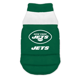 New York Jets Pet Parka Puff Vest Medium