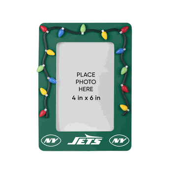 New York Jets Picture Frame with Holiday Lights
